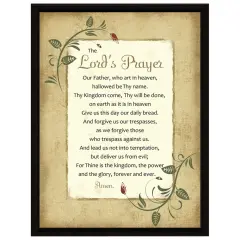 Dexsa Lord's Prayer Wood Frame Plaque with Easel