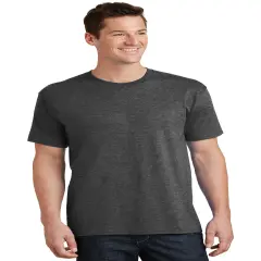 Port & Company&reg; Tall Core Crew Neck Short Sleeve Cotton Tee Shirt Dark hthr grey