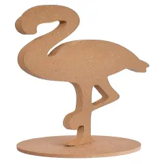 Little Birdie MDF Standing Flamingo 6.5"X12"-6.5"X12"