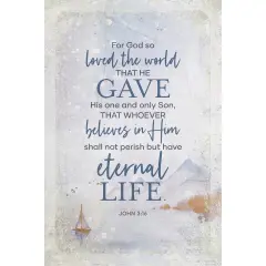 Dexsa For God So Loved Wood Plaque 6x9