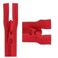 #10 Atom Red Separating Molded Vislon Sleeping Bag & Tent YKK Zipper - Color: Atom Red #820 - Choose Your Length - Made in The United States (1 Zipper Per Pack) (72" Inches)