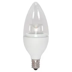 Satco 2.8w Candelabra base 3000k Dimmable LED Light Bulb - 25w equiv.