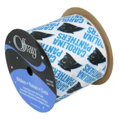 Panthers Printed Ribbon 2-1/2-Inch Width, 9 Foot Spool