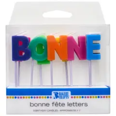 Bonne F&ecirc;te Letters Specialty Candles, 1 Set