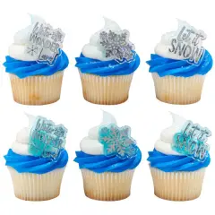 Winter Wonderland Assortment Cupcake Rings, 12ct