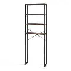 4-Tier Freestanding Over the Toilet Storage Rack with 4 Adjustable Leveling Feet