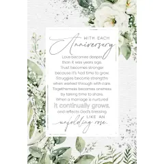 Dexsa With Each Anniversary Inspirational Wood Plaque 6 inches x 9 inches