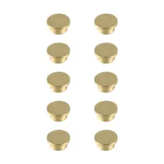 Trovon 1.6" Diameter Brushed Gold Oversize Round Knob Multipack (Set of 10)
