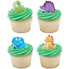 Cutsie Dinosaurs Cupcake Rings, 12ct