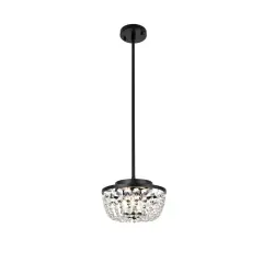 Gianna 10 inch pendant in black