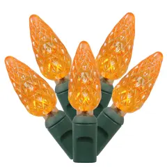 100Lt Orange LED / Green Wire C6 EC 4 in x 34 ft.