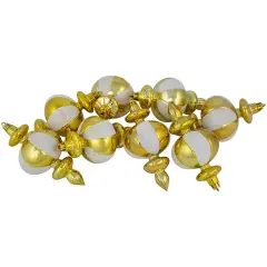Northlight 8ct Gold Shiny Finish Shatterproof Finial Christmas Ornaments, 6"