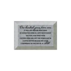Dexsa One Hundred Years Beveled Glass Plaque with Easel