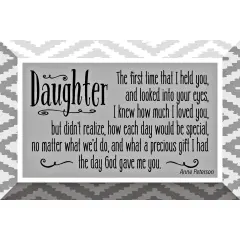 Dexsa Daughter Glass Plaque with Easel 4 inches x 6 inches