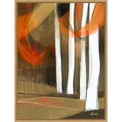 Ethereal Fall Forest by Ishita Banerjee Framed Canvas Wall Art