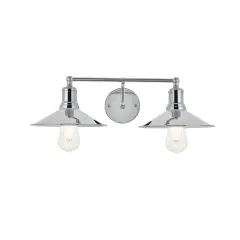 Etude 2 light chrome Wall Sconce