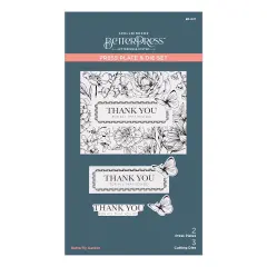 Spellbinders BetterPress Letterpress Press Plates & Dies Set-Butterfly Garden 2/Plates & 3/Dies