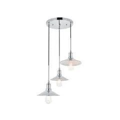 Etude 3 light chrome Pendant