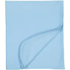 Baby Blanket - 100% Cotton, Various Colors by Rabbit Skins&reg; Light blue