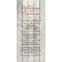 Dexsa A Marriage Is A Promise&hellip;New Horizons Wood Plaque