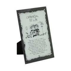 Dexsa Celebration of Life Glass Plaque with Easel - 6"x9"
