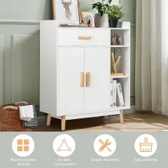 Floor Storage Cabinet Free Standing Cupboard Chest