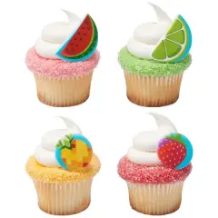 Fruit Assortment Cupcake Rings, 12ct