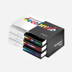 PIGMENT decobrush DESIGNER Set 36 pcs. (Basic, Passion, Violet-Blue)