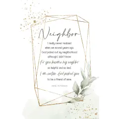 Dexsa Neighbor Inspirational Wood Plaque 6 inches x 9 inches