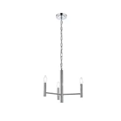 Carmella 3 lights pendant in chrome