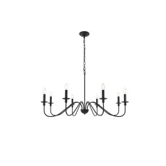 Rohan 8 light Matte Black Pendant