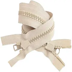 #10 Vislon Molded Separating Two-Way YKK Heavy Duty Jacket Zipper - Choose Your Length & Color - 1 Zipper Per Pack - Made in The United States (Lite Beige - 572, 36" Inches)