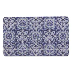 DII Blue Tile Tufted Mat 17.75x29.5 inches