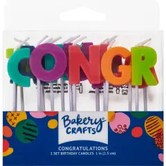 Congratulations Bright Letter Candles, 1 Set
