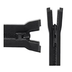 #10 Reversible Extra Heavy Duty Molded Vislon Zipper - Choose Your Length - Color Black - 1 Zipper Per Pack - Made in The United States (24" Inches)