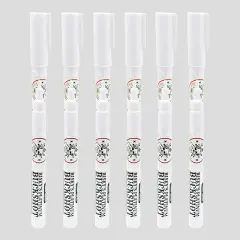 Risky's Tools of the Trade Platinum 1MM 6 Pack White Acrylic Paint Pens for Graffiti and Fine Art
