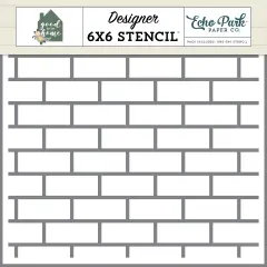 Echo Park Stencil 6"X6"-Subway Tiles Large, Good To Be Home