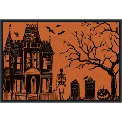 Haunted House I by Anne Tavoletti Canvas Art Framed