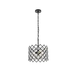 Lyla 13 inch pendant in black