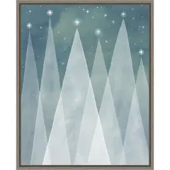 Mod Evergreens II by Grace Popp Canvas Art Framed