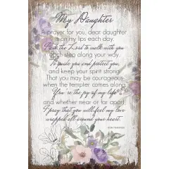 Dexsa My Daughter Inspirational Wood Plaque 6 inches x 9 inches