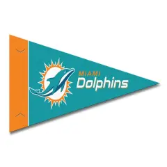 8 Pack Dolphins Mini Pennants, 4" x 9" - Licensed By Rico