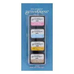 Spellbinders BetterPress Letterpress Mini Ink Pad Set 4/Pkg-Nature Tones