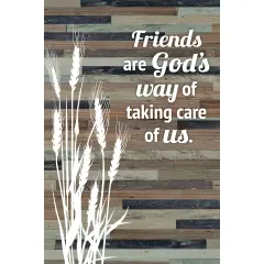 Dexsa Friends are God's Way of Taking Care of Us Wood Plaque Easel Hanger - 6" x 9"