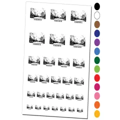 National Park Yosemite Temporary Tattoo Water Resistant Fake Body Art Set Collection Black