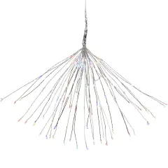 Northlight LED Lighted Firework Branch Christmas Decoration - Micro Fairy Multi-Color Lights - 20" Silver