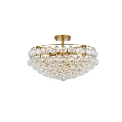 Savannah 20 inch flush mount in brass