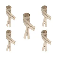 #4.5 Beige Closed Bottom Slipcover & Upholstery YKK Zipper - Color Beige #572 - Choose Your Length - Made in The United States (5 Zippers Per Pack) (60" Inches)