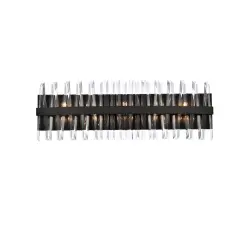 Serephina 36 inch crystal bath sconce in black