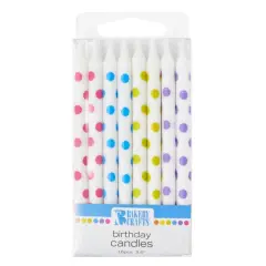 White Polka Dots Assortment Specialty Candles, 16pc